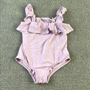Eberjey Lilac Swimsuit with Ruffle Accents